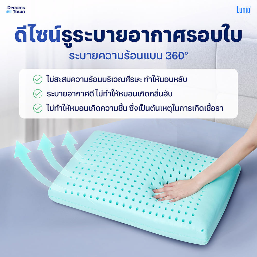 หมอนเมมโมรี่โฟม [แพคคู่] LUNIO MOON SERIES BREEZE PILLOW_2